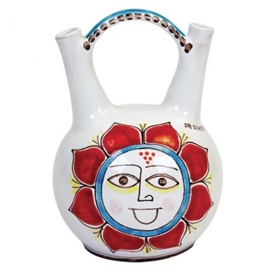 Pitcher Folk sun sicilian handmade pottery ceramiche de simone BR119FK Pitcher Folk sun sicilian handmade pottery ceramiche de simone BR119FK